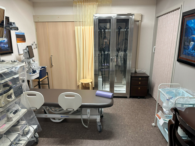 個室での内視鏡検査